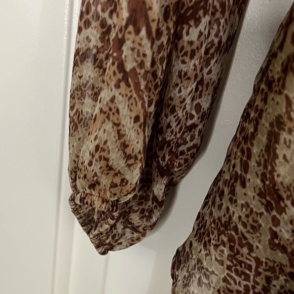 Zara snakeskin print long sleeve mini dress Size Small - Picture 6 of 9